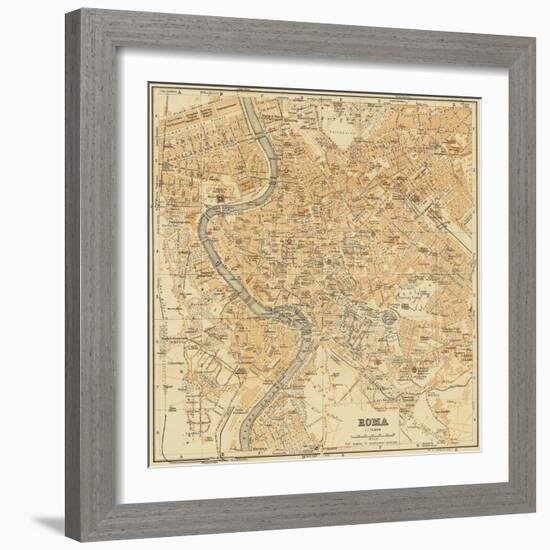 Mapa Di Roma, 1898-Lorenzo Fiore-Framed Premium Giclee Print