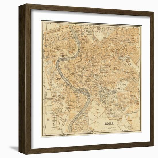 Mapa Di Roma, 1898-Lorenzo Fiore-Framed Premium Giclee Print