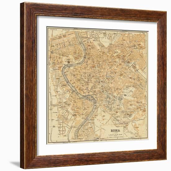 Mapa Di Roma, 1898-Lorenzo Fiore-Framed Premium Giclee Print