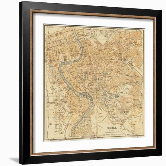 Mapa Di Roma, 1898-Lorenzo Fiore-Framed Premium Giclee Print