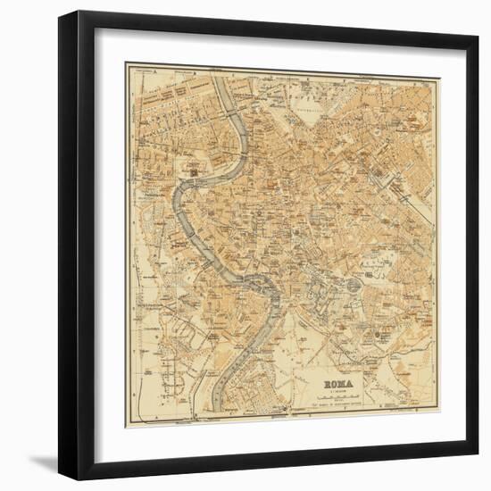 Mapa Di Roma, 1898-Lorenzo Fiore-Framed Premium Giclee Print