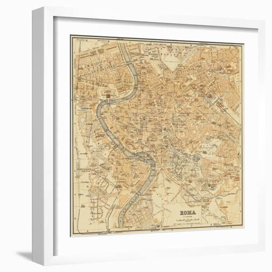 Mapa Di Roma, 1898-Lorenzo Fiore-Framed Premium Giclee Print