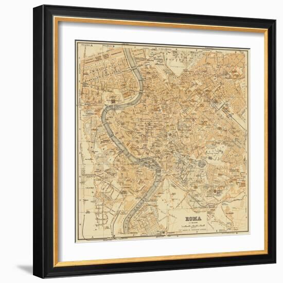 Mapa Di Roma, 1898-Lorenzo Fiore-Framed Premium Giclee Print