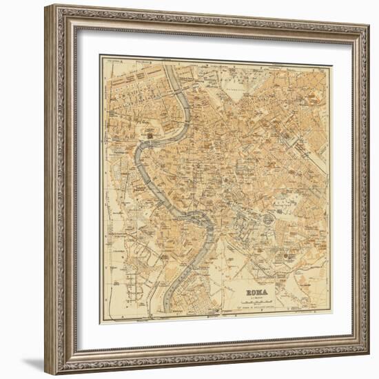 Mapa Di Roma, 1898-Lorenzo Fiore-Framed Art Print