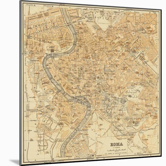 Mapa Di Roma, 1898-Lorenzo Fiore-Mounted Art Print