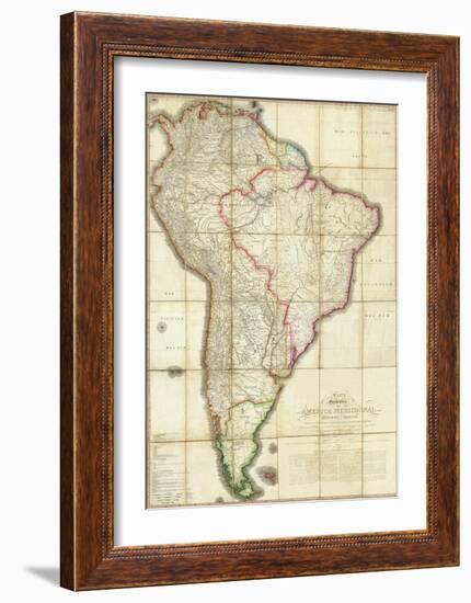 Mapa Geografico de America Meridional, c.1799-Juan De La Cruz Cano Y Olmedilla-Framed Art Print