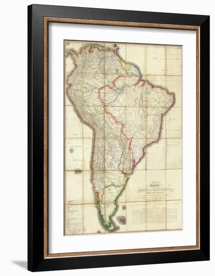 Mapa Geografico de America Meridional, c.1799-Juan De La Cruz Cano Y Olmedilla-Framed Art Print