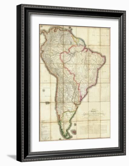 Mapa Geografico de America Meridional, c.1799-Juan De La Cruz Cano Y Olmedilla-Framed Art Print