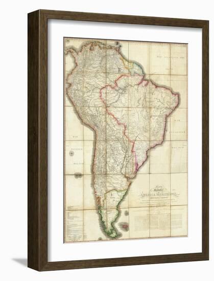 Mapa Geografico de America Meridional, c.1799-Juan De La Cruz Cano Y Olmedilla-Framed Art Print