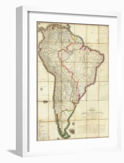 Mapa Geografico de America Meridional, c.1799-Juan De La Cruz Cano Y Olmedilla-Framed Art Print