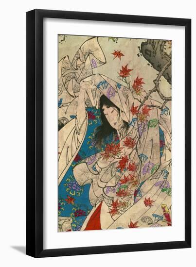 Maple Leaf Gathering-Taiso Yoshitoshi-Framed Art Print