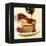 Maple Syrup Pouring over a Stack of Pancakes-Paul Poplis-Framed Stretched Canvas