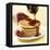 Maple Syrup Pouring over a Stack of Pancakes-Paul Poplis-Framed Stretched Canvas