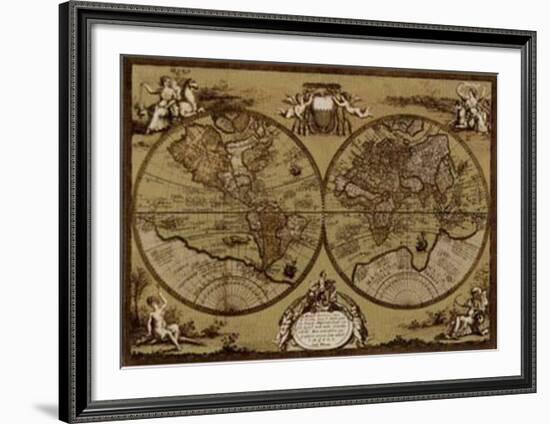 Mappamondo-null-Framed Art Print