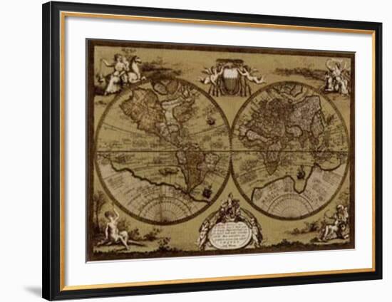 Mappamondo-null-Framed Art Print