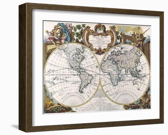 Mappe Monde-1744-Dan Sproul-Framed Art Print
