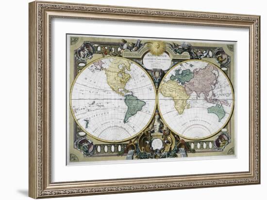 Mappe Monde-Rigobert Bonne-Framed Giclee Print