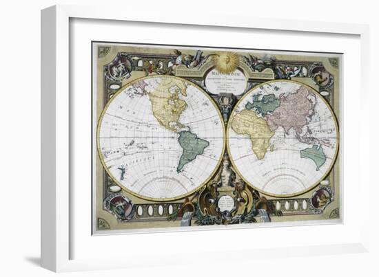 Mappe Monde-Rigobert Bonne-Framed Giclee Print