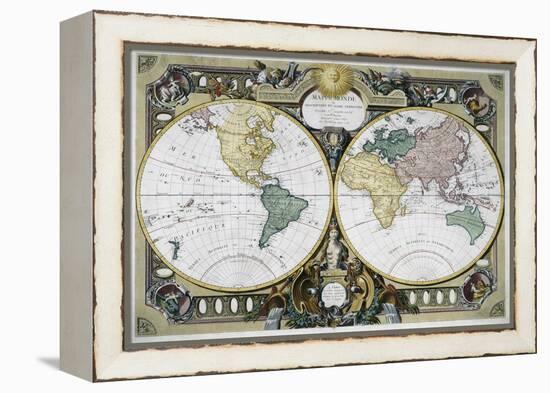 Mappe Monde-Rigobert Bonne-Framed Premier Image Canvas