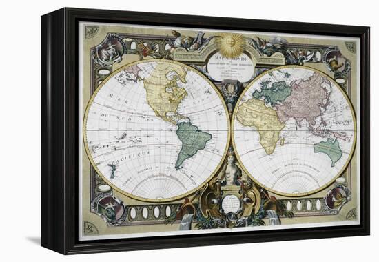 Mappe Monde-Rigobert Bonne-Framed Premier Image Canvas