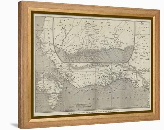 Maps of Africa, Upper Guinea, and the Gold Coast, Showing the Site of the Ashantee War-John Dower-Framed Premier Image Canvas