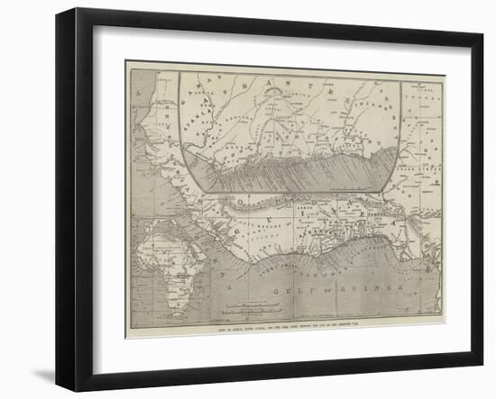 Maps of Africa, Upper Guinea, and the Gold Coast, Showing the Site of the Ashantee War-John Dower-Framed Giclee Print