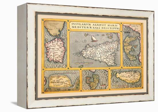 Maps of Italian Islands-Abraham Ortelius-Framed Stretched Canvas