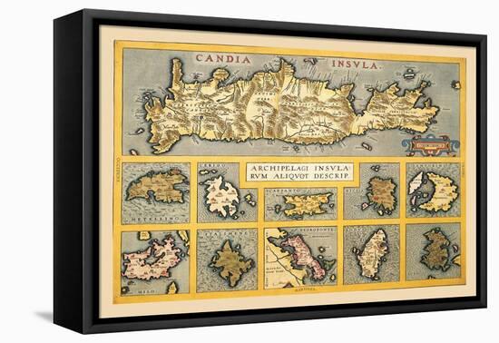 Maps of Mediterranean Islands-Abraham Ortelius-Framed Stretched Canvas