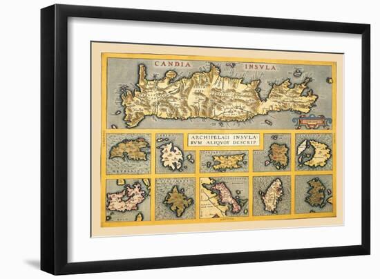 Maps of Mediterranean Islands-Abraham Ortelius-Framed Art Print