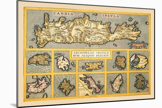 Maps of Mediterranean Islands-Abraham Ortelius-Mounted Art Print