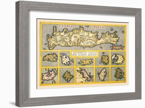 Maps of Mediterranean Islands-Abraham Ortelius-Framed Art Print