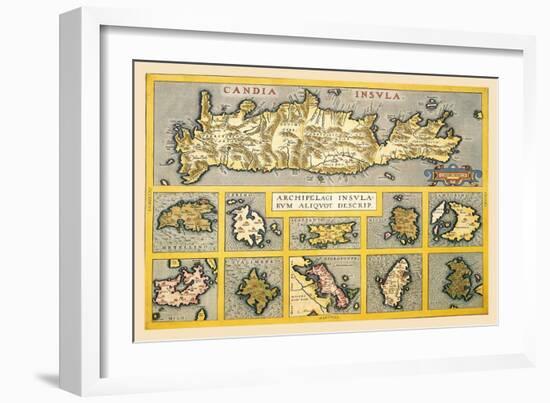 Maps of Mediterranean Islands-Abraham Ortelius-Framed Art Print