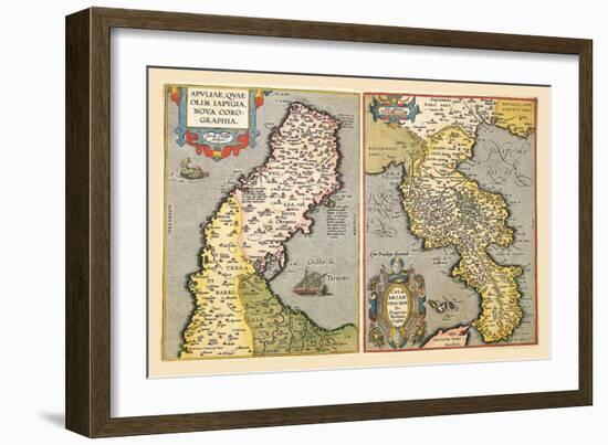 Maps of Peninsulas-Abraham Ortelius-Framed Art Print