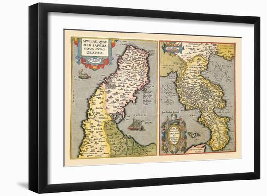 Maps of Peninsulas-Abraham Ortelius-Framed Art Print