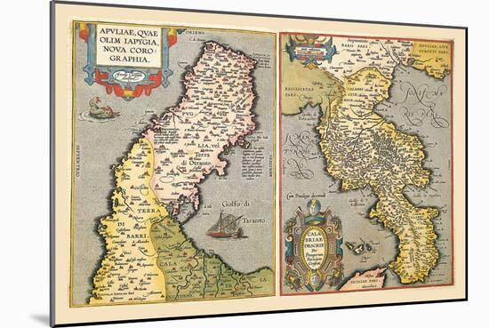Maps of Peninsulas-Abraham Ortelius-Mounted Art Print