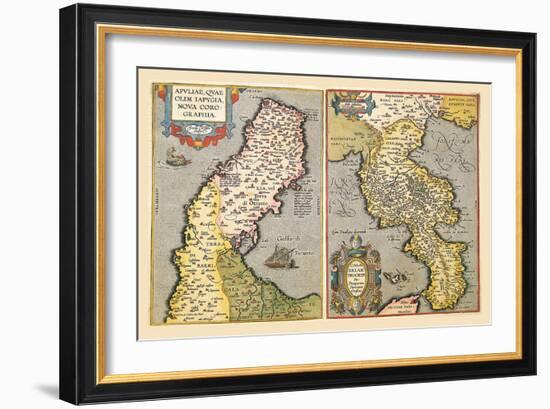 Maps of Peninsulas-Abraham Ortelius-Framed Art Print