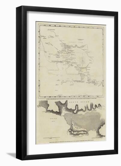 Maps of the Discoveries Made During the Arctic Expedition-null-Framed Giclee Print