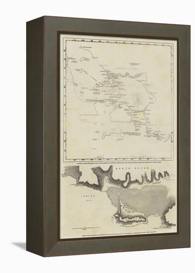 Maps of the Discoveries Made During the Arctic Expedition-null-Framed Premier Image Canvas