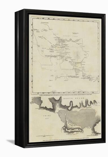 Maps of the Discoveries Made During the Arctic Expedition-null-Framed Premier Image Canvas