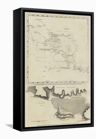 Maps of the Discoveries Made During the Arctic Expedition-null-Framed Premier Image Canvas