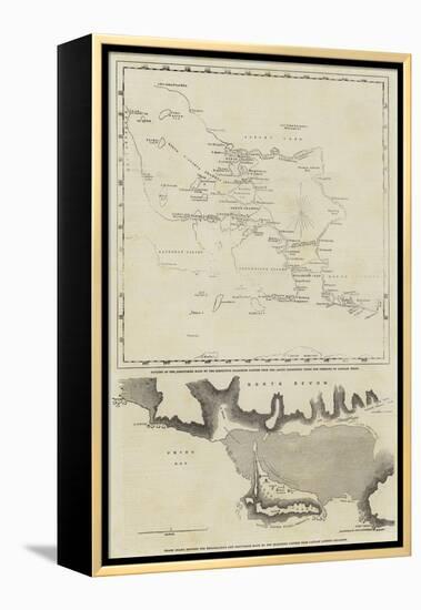 Maps of the Discoveries Made During the Arctic Expedition-null-Framed Premier Image Canvas