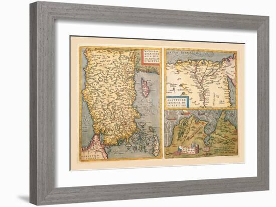 Maps of Turkey, Egypt, and Libya-Abraham Ortelius-Framed Art Print