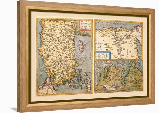 Maps of Turkey, Egypt, and Libya-Abraham Ortelius-Framed Stretched Canvas