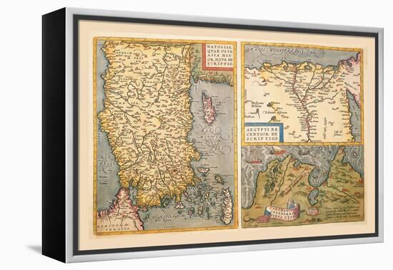 Maps of Turkey, Egypt, and Libya-Abraham Ortelius-Framed Stretched Canvas