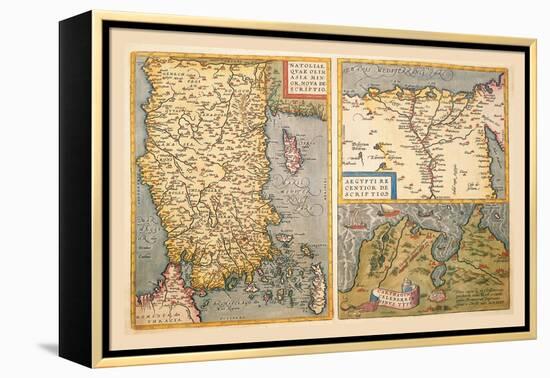 Maps of Turkey, Egypt, and Libya-Abraham Ortelius-Framed Stretched Canvas