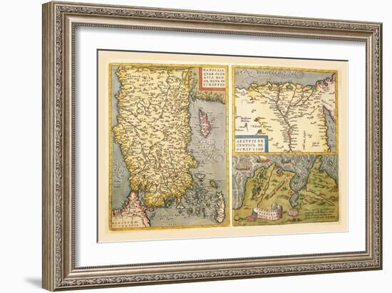 Maps of Turkey, Egypt, and Libya-Abraham Ortelius-Framed Art Print