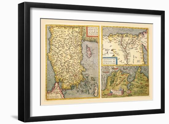 Maps of Turkey, Egypt, and Libya-Abraham Ortelius-Framed Art Print