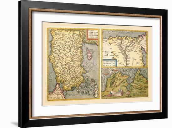 Maps of Turkey, Egypt, and Libya-Abraham Ortelius-Framed Art Print