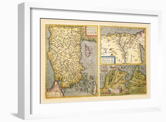 Maps of Turkey, Egypt, and Libya-Abraham Ortelius-Framed Art Print