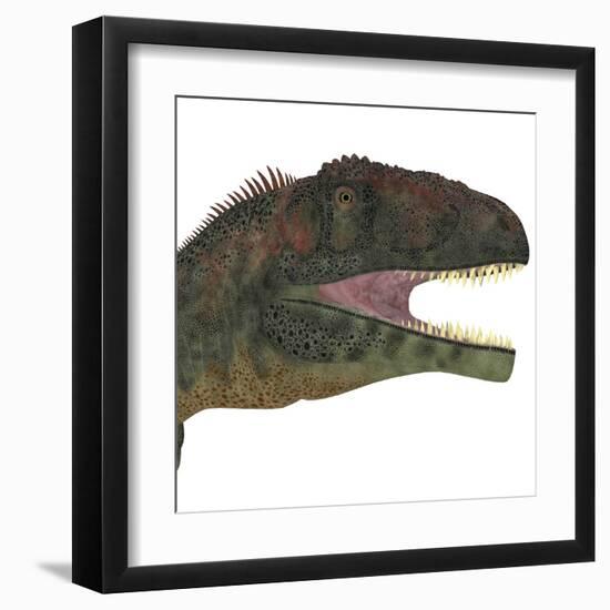 Mapusaurus Dinosaur Head-Stocktrek Images-Framed Art Print